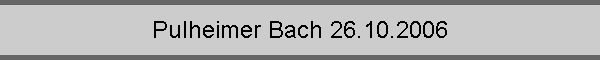 Pulheimer Bach 26.10.2006